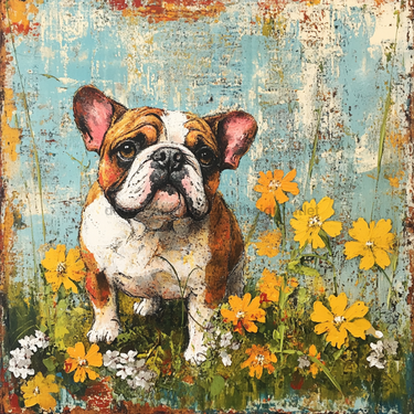 Dog Sign, English Bulldog Sign, DCO-12950, Sign For Wreath, 10x10